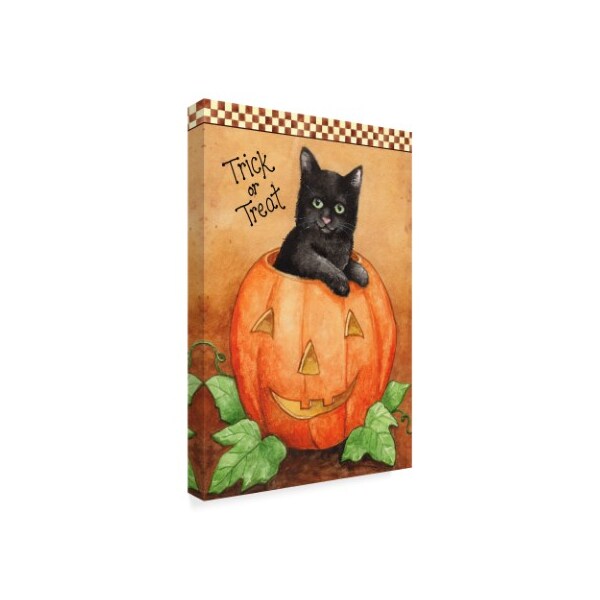 Melinda Hipsher 'Trick Or Treat Black Cat' Canvas Art,12x19